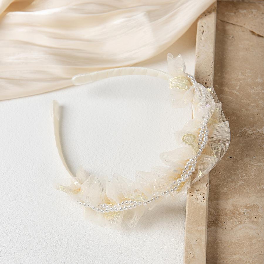 Children's Mesh Pearl Headband - Cute Fairy-Inspired Hair Accessory for Girls