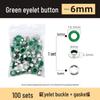 6mm Green Eyelets [100 Sets] Iron