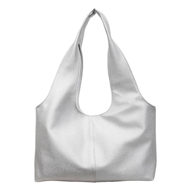 Large Capacity PU Tote Bag for Women Fashion Retro Fashionable and Versatile Shoulder Bag Simple Commuting Office School Bag