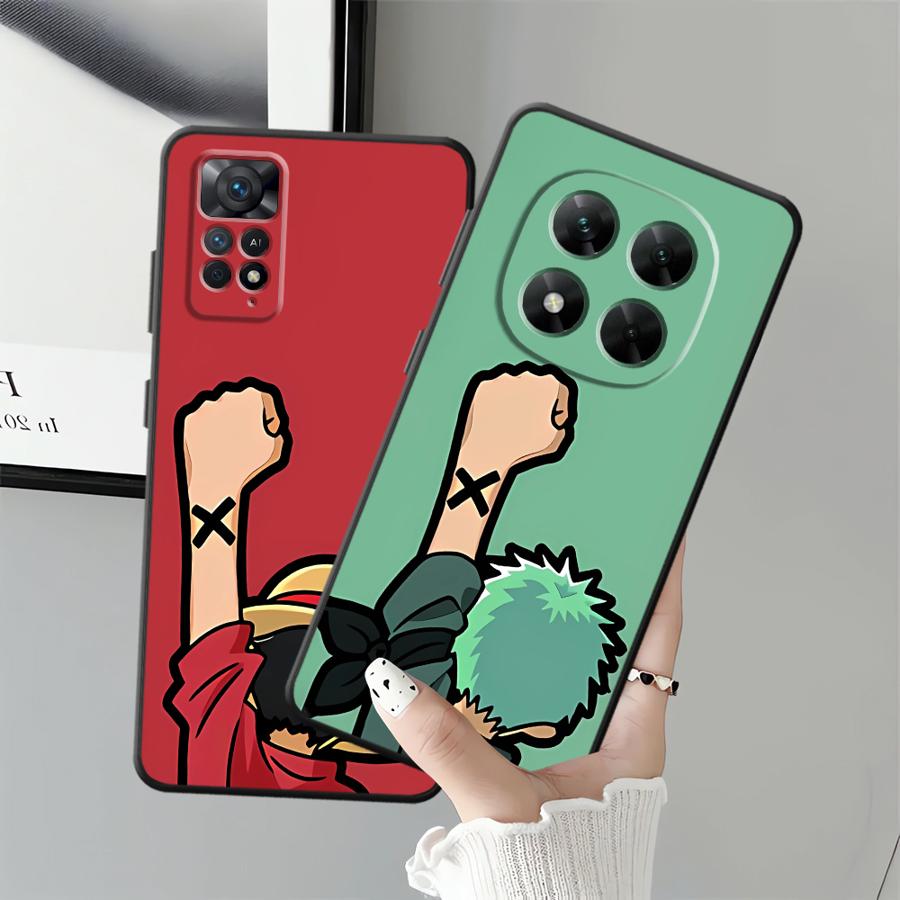 Funda Phone Cover Case for Xiaomi Redmi Note 11 13 12 Pro Plus 10 9 8 Pro 11S 12S 10S 9s Ones Pieces Luffys Zoros Cartoon