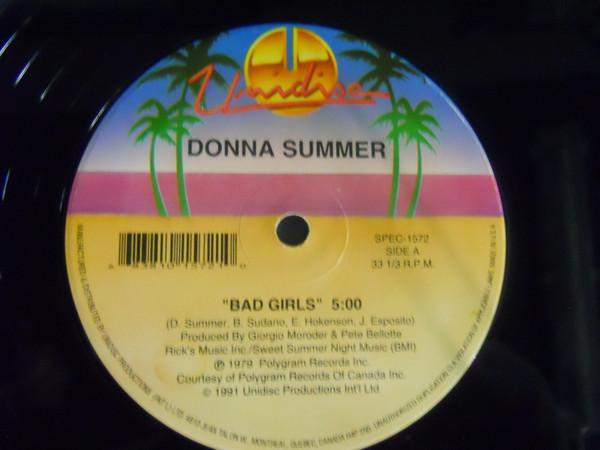 12inch Record DONNA SUMMER - Bad Girls / Could It Be Magic SPEC1572 Unidisc 1991 US Soul/Funk Used