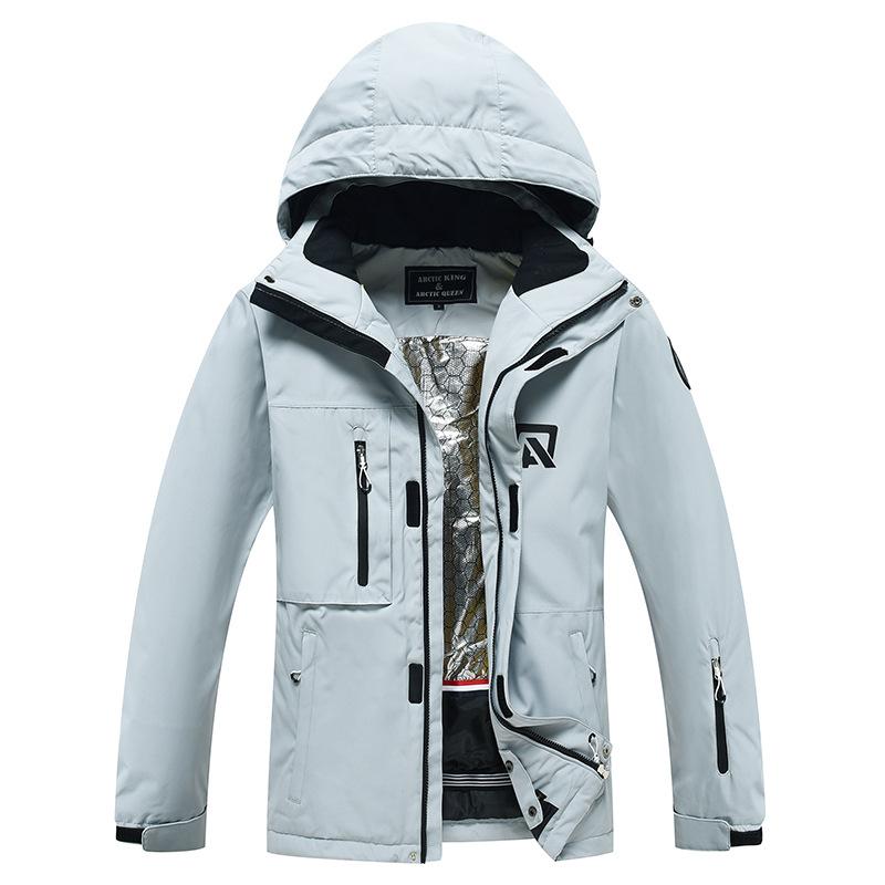 Jaquetas de esqui para homens e mulheres ao ar livre à prova de vento impermeável snowboard jaqueta respirável quente multi-bolsos jaqueta de esqui unissex capuz casaco de neve