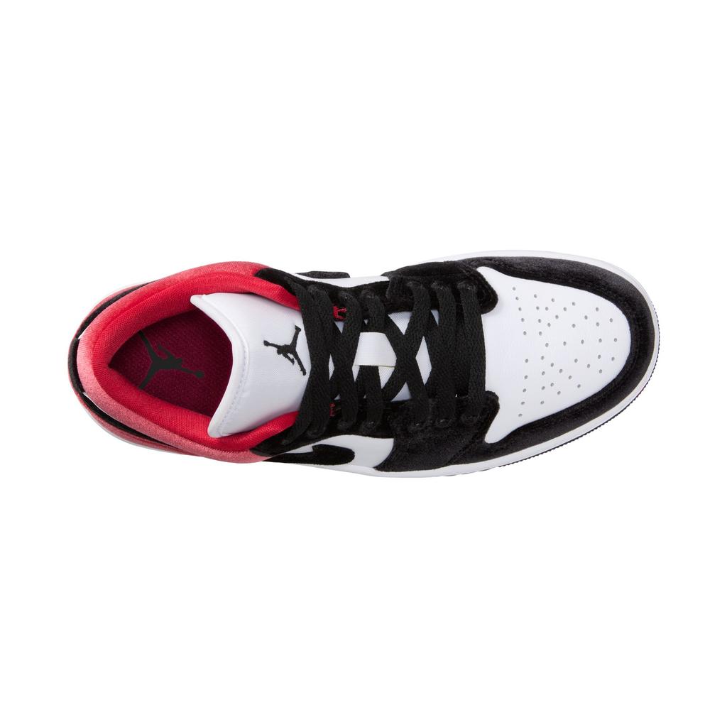 Dámské tenisky Air Jordan 1 Low SE Velvet Black Toe Bílé Gym-Red FZ3242-001
