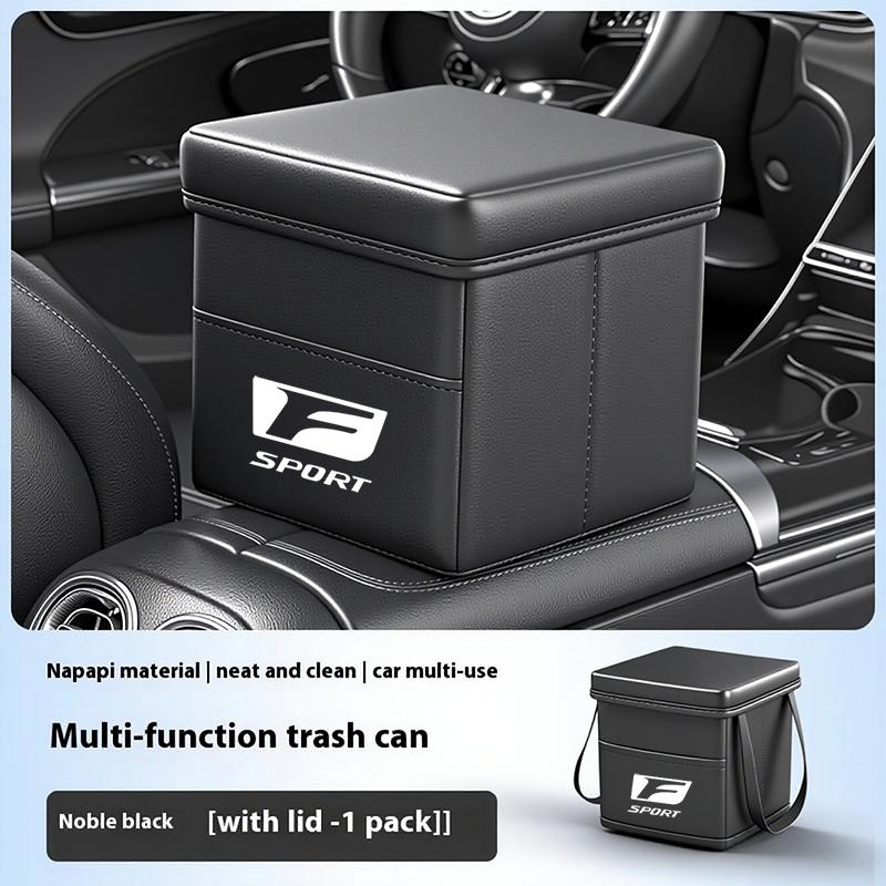 Lexus Car Foldable Leather Storage Box Garbage Bin Accessories For Lexus F SPORT ES RX NX LS UX LM LX GX LC RZ IS CT GS RC HS SC