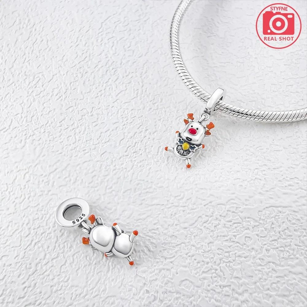 Coppernew Christmas Santa Claus Elk Snowman Charms Beads Fit Original Bracelets Party Gift Diy Fine Jewelry For Women