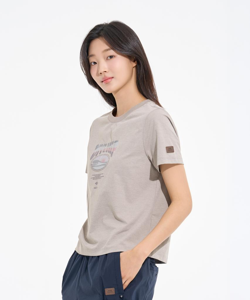 BBC EARTH Women'S Ocean Policott T-Shirt Light Ash Grey