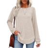 Women's Solid-color Fashionable Round-neck Top