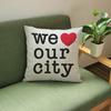 Love Letter Style Sofa Decorative Cushion Cover Passionate Greetings Concise Cotton Linen Car Seat Throw Pillow Case Cojines