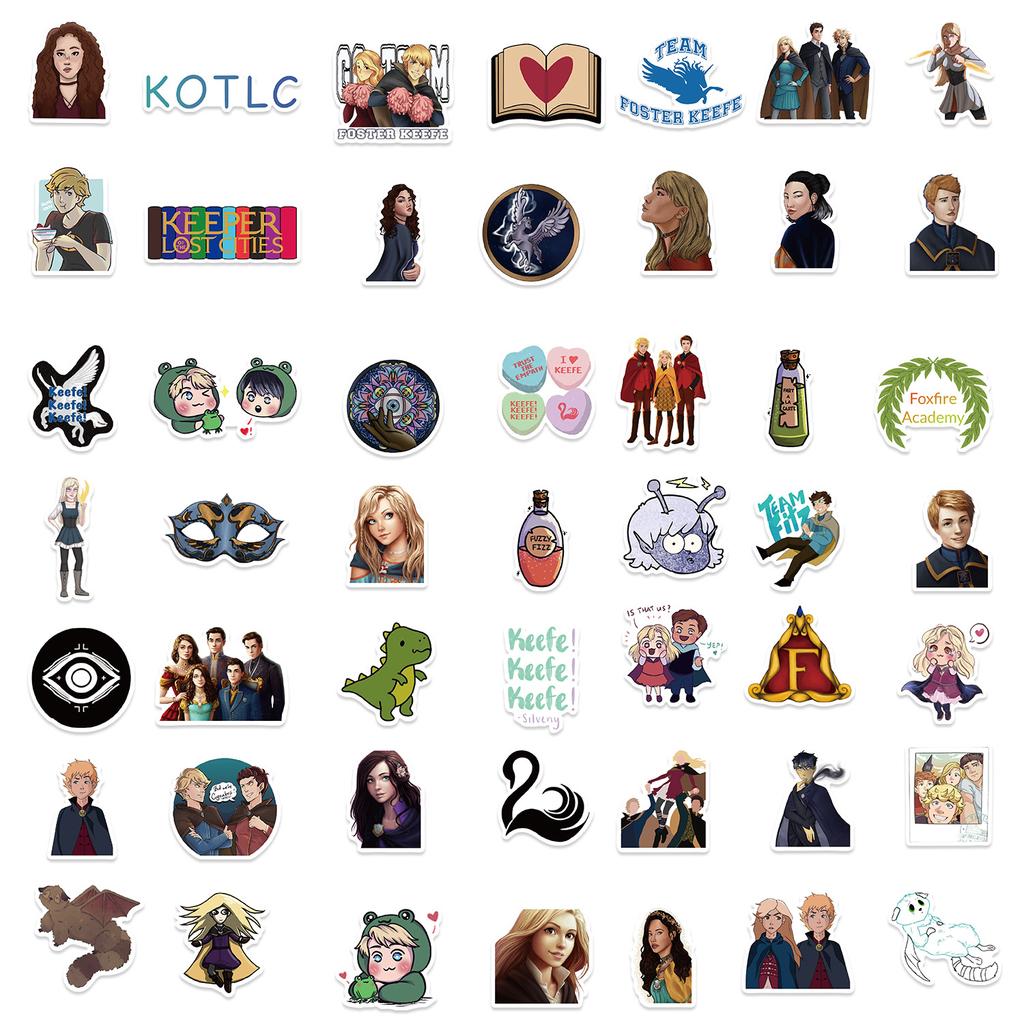 50 Novels The Guardian of The Lost City Stickers Decorate Notebook Suitcase DIY Waterproof Stickers