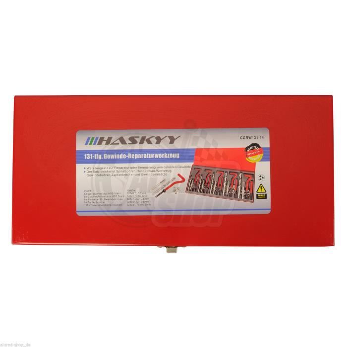 Kit réparation de filetages filets rapportes m5-m6-m8-m10-m12 mm