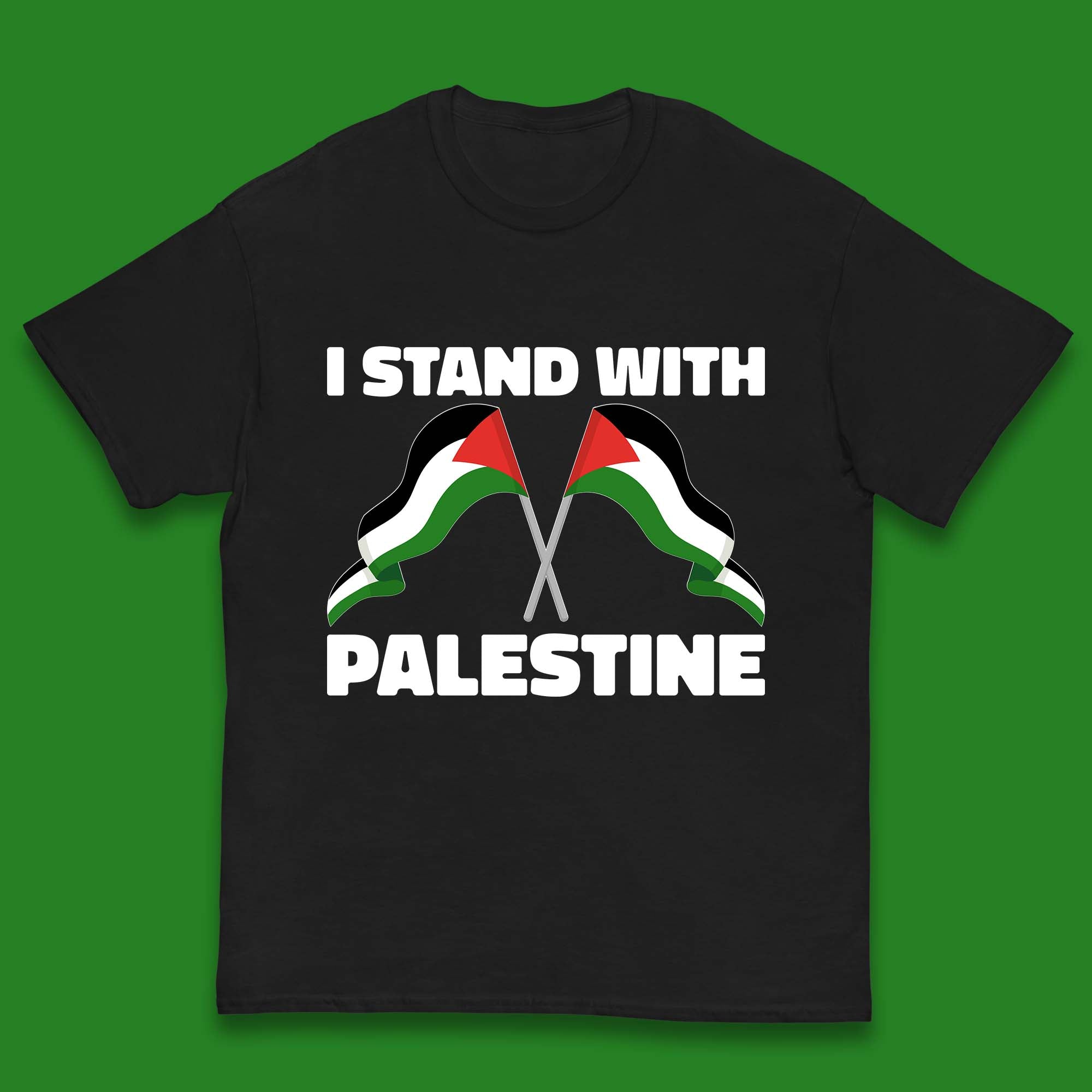 I Stand with Palestine Flags Kids T Shirt 140