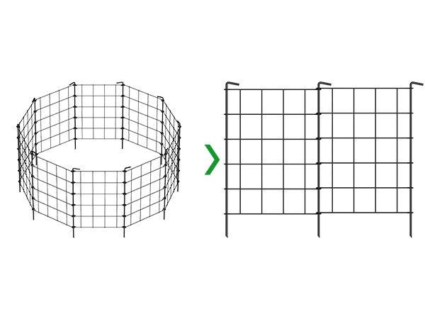 10.08ft Rustproof No-Dig Garden Fence Panels - Decorative Animal Barrier for Patio/Yard/Landscape, Outdoor Metal Fencing Silver