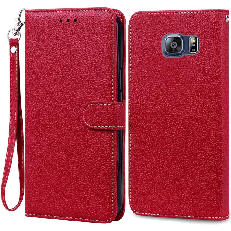 S6 Edge Case For Samsung Galaxy S6 Edge Case G925 Leather Flip Wallet Case For Samsung S6 S 6 edge Case G920 Wallet Cover Fundas