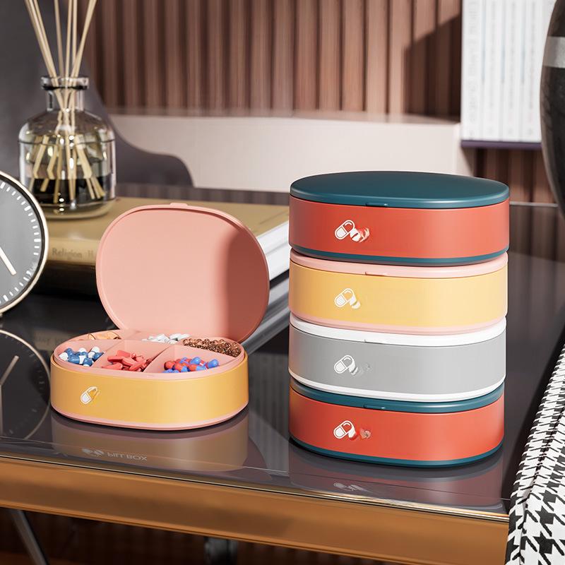 Compact 7-Day Pill Organizer: Portable, Moisture-Proof, Sealed Mini Dispenser for Morning, Noon, and Evening Medications