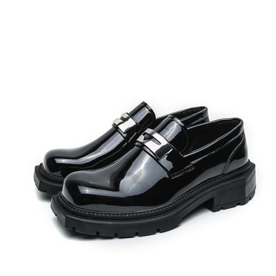 Scarpe da Uomo Eleganti Slip-On con Fondo Spesso in Pelle Verde Nero Casual da Ufficio Matrimonio Festa Moda Loafers