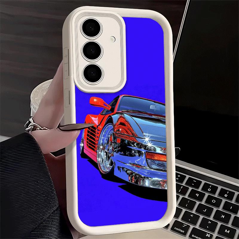 Phone Case for Samsung Galaxy A17 A16 A15 A14 A13 Electroplated Style Sports Car A56 A36 A26 A55 A35 A25 A54 A34 A24 A53 A33 A23
