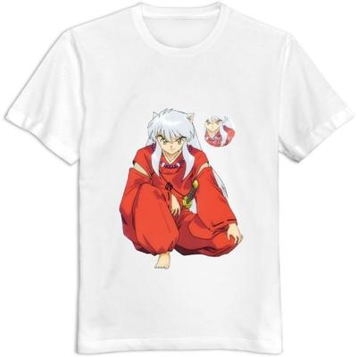 Yisw Male Hero Inuyasha Anime T-Shirt 100% Cotton Quotes Tees Shirt(1)