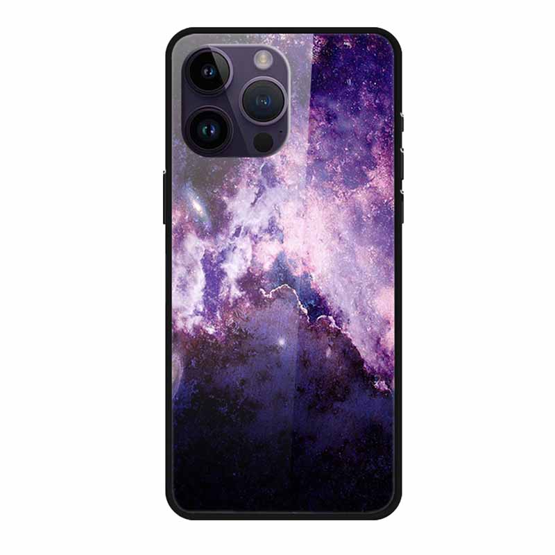 Tempered Glass Case For iphone 15 Pro Max Case Hard Glass Back Cover Soft TPU Bumper For iphone 16 Pro Max Phone Case 16Pro Max