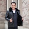 Faux Leather Jackets Men Turn Down Collar Solid Thick Warm Full Sleeve Zipper Coats Autumn Winter Punk Splice Coat Jacket