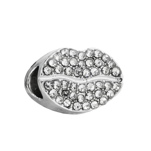 2pcs Colorful Crystal Charm Beads Fit Original Brand Charms Bracelets Necklaces Silver Color Women 'S Bracelet Diy Jewelry Making