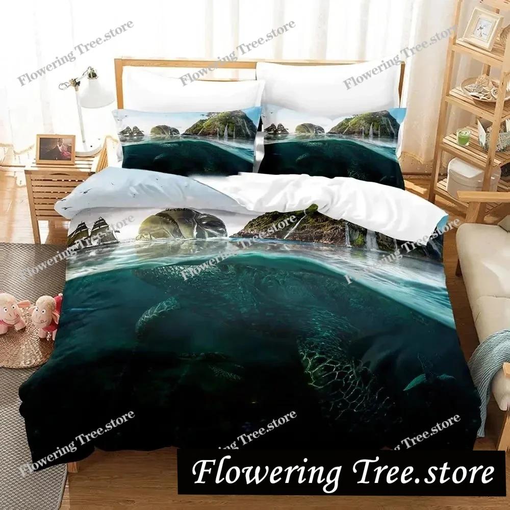 3D Print World Turtles Turtle Island Bedding Set Duvet Cover Bed Set Quilt Cover Pillowcase Comforter king Queen Size Boys Adult