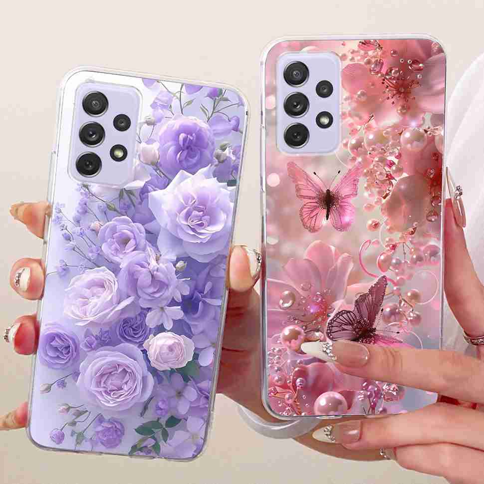 Für Samsung A72 Hülle SM-A725F Fundas Weiches Silikon Luxuriöse Bemalte Abdeckung Hüllen Für Samsung Galaxy A72 Gehäuse Bumper