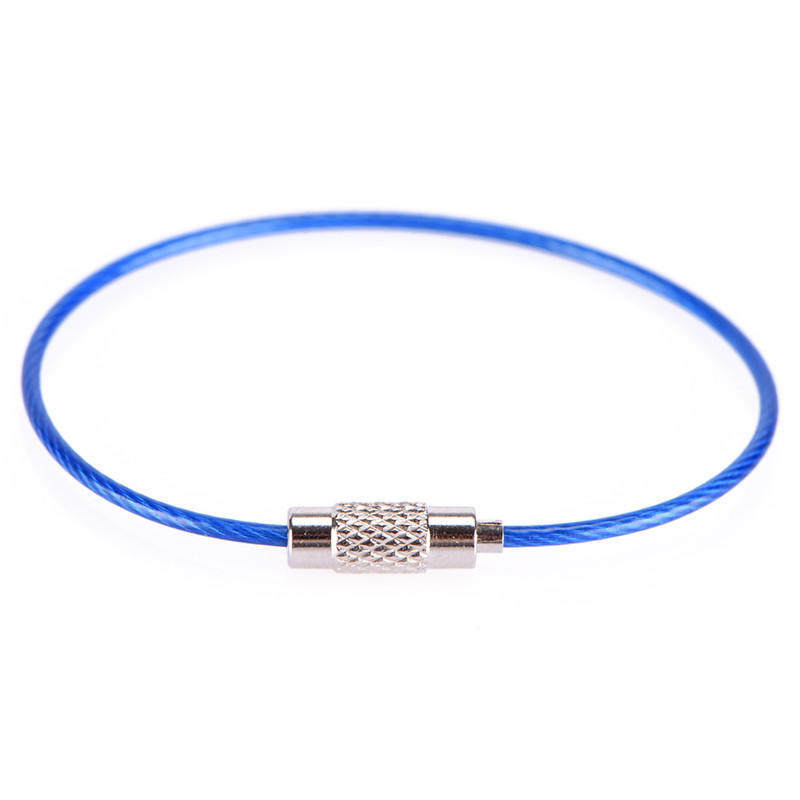 5 db Rozsdamentes Acél Drótkulcstartó Kábel Kulcskarika Láncok Kültéri Túrázás