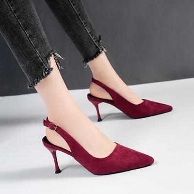 Fashion Elegant High Heel Black Versatile Sexy Women's Shoes 2024 New Style Pointed Toe Professional Single Shoes Trendy Summer Wear