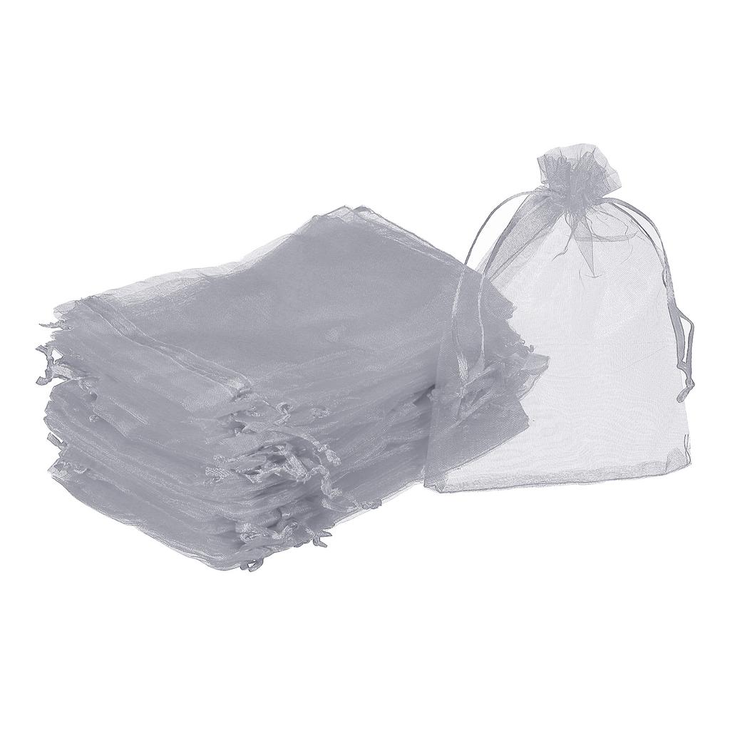 100/50pcs 11x16cm Organza Bags Jewelry Packaging Wedding Party Gift Bags Drawstring Candy Pouches Christmas Small Bag Storage