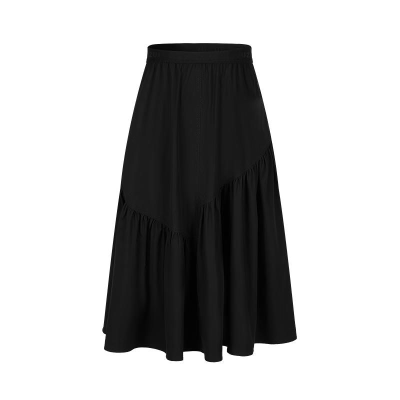 JUZUI Women s Elegant A-Line Commuter Skirt L