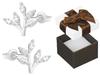 Silver Earrings Twigs With Zirconia Women's Rhodium-Plated Studs Leaves 925