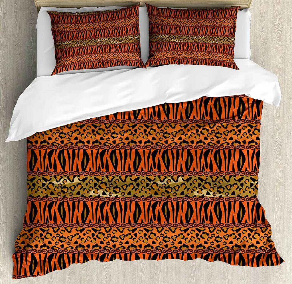 Leopard Print Printed Comfort Duvet Cover Pillow Case Home Textile Quilt Cover Boy Kid Teen Girl Luxury 3pcs Bedding Set