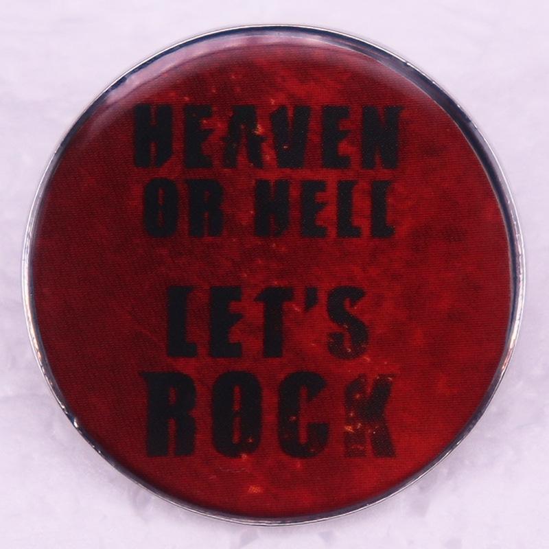 Heaven & Hell Rock Badge Brooch