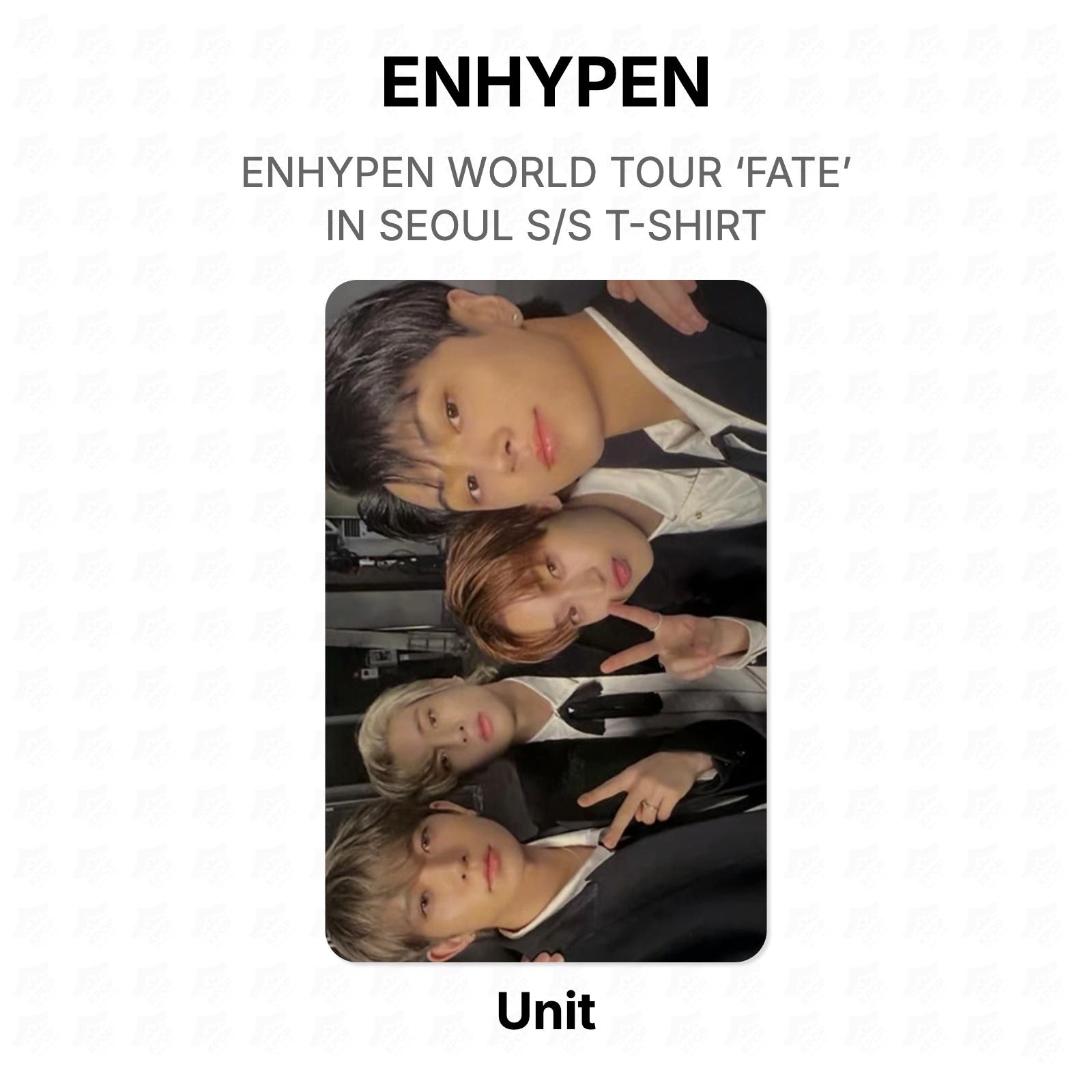 ENHYPEN WORLD TOUR ‘FATE’ IN SEOUL S/S T-SHIRT Official Photocard Unit