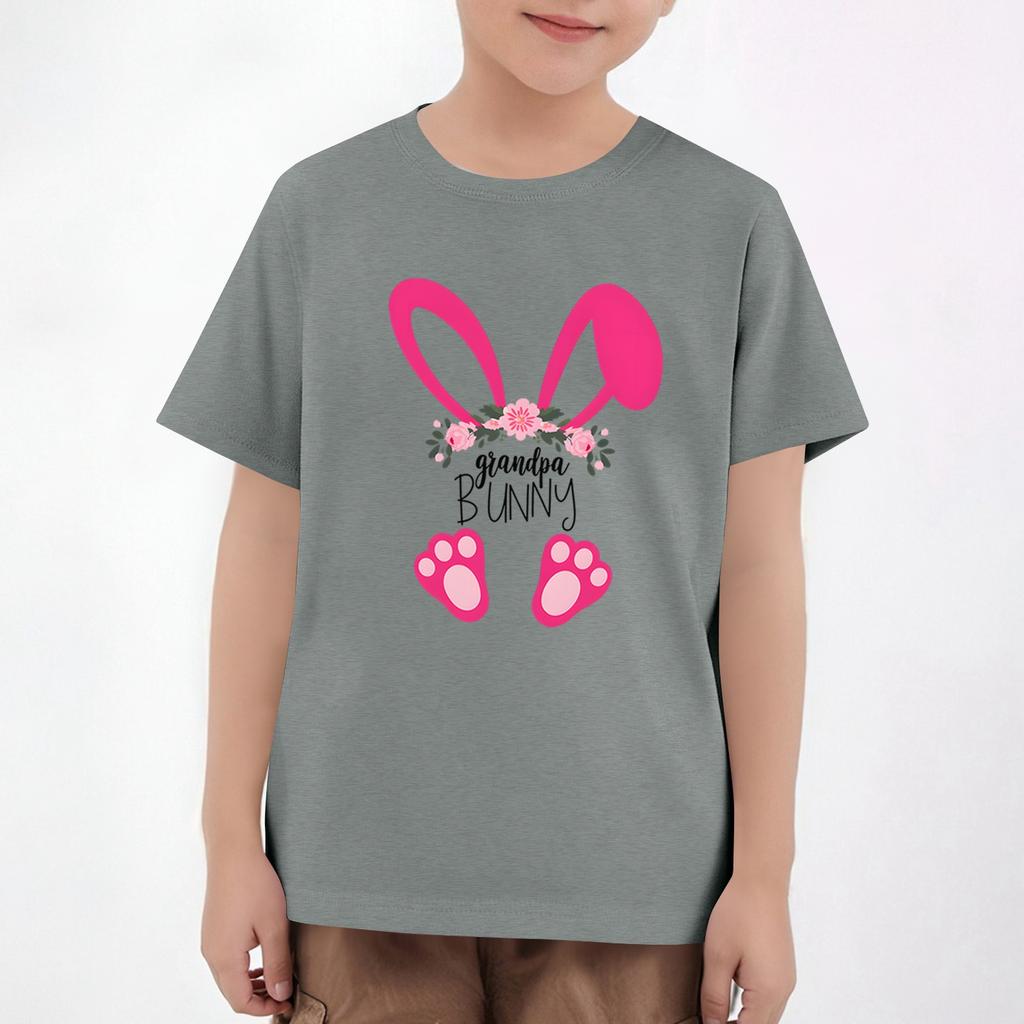Easter Children's Neck Short Sleeve Print Top