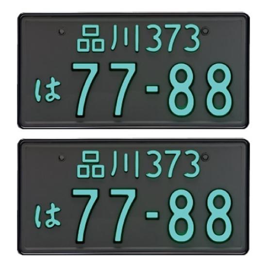 Inoue Kogyo Illuminated License Plates Chrome Plated LED Perfect eco II for Standard Set of 2 2468-12V-M Cars,
