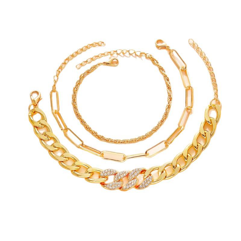Chic Cuban Chain Anklet: Versatile Wide Surface Jewelry for Women - Perfect for Beach Vacations