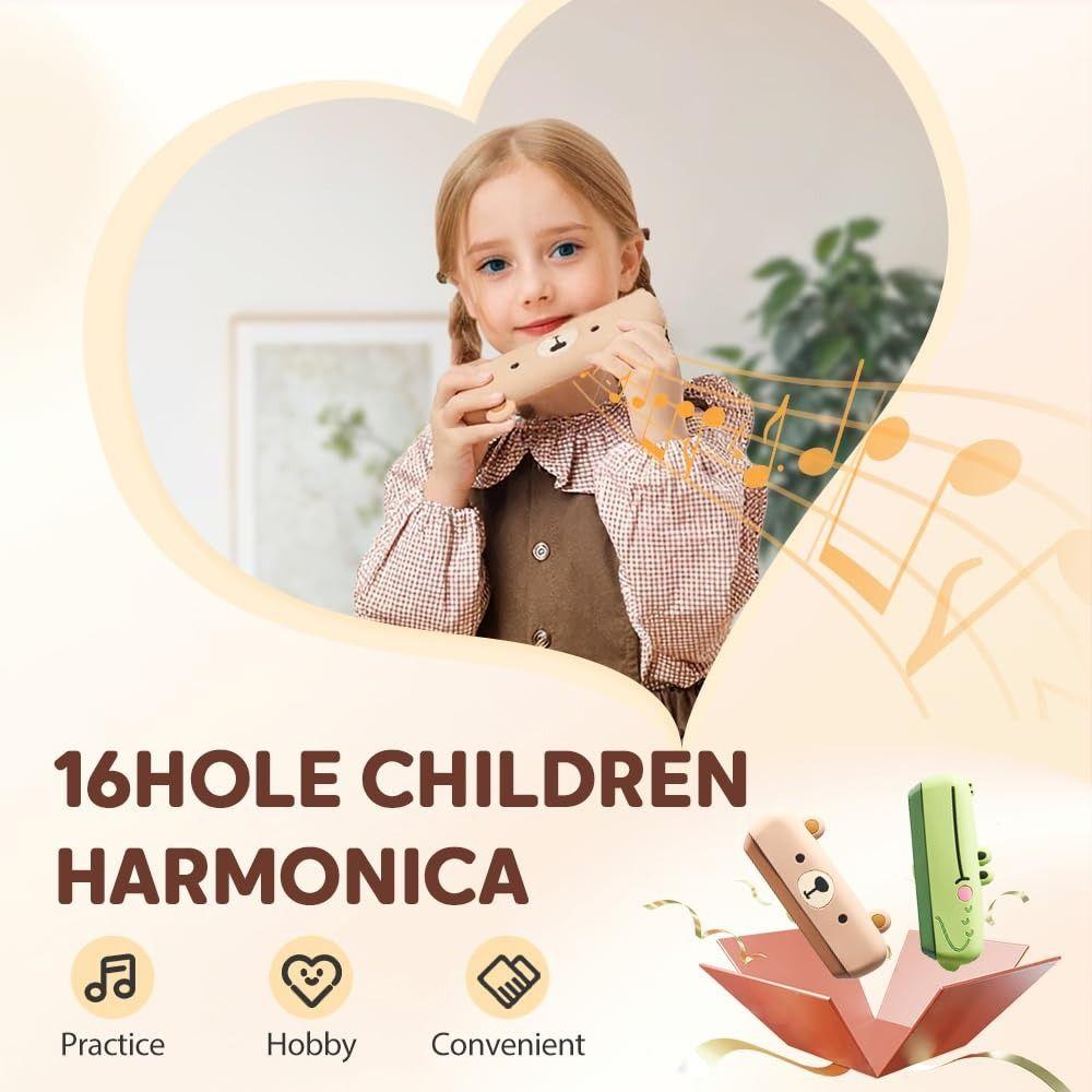 Lightweight 16 Hole Organ Harmonica Silicone Kids Harmonica Educational Harmonica  Children Gift