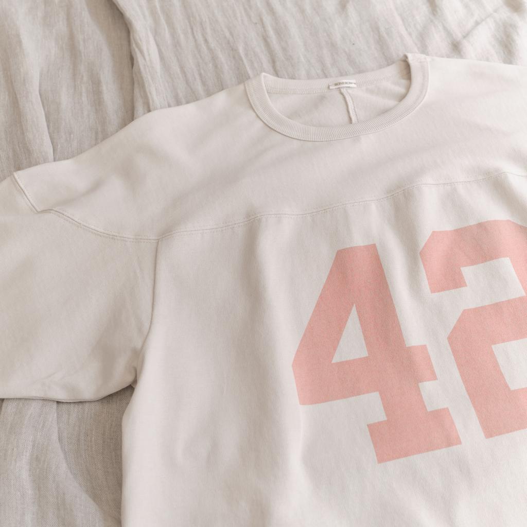 BONRROW Football Tee_Ivory