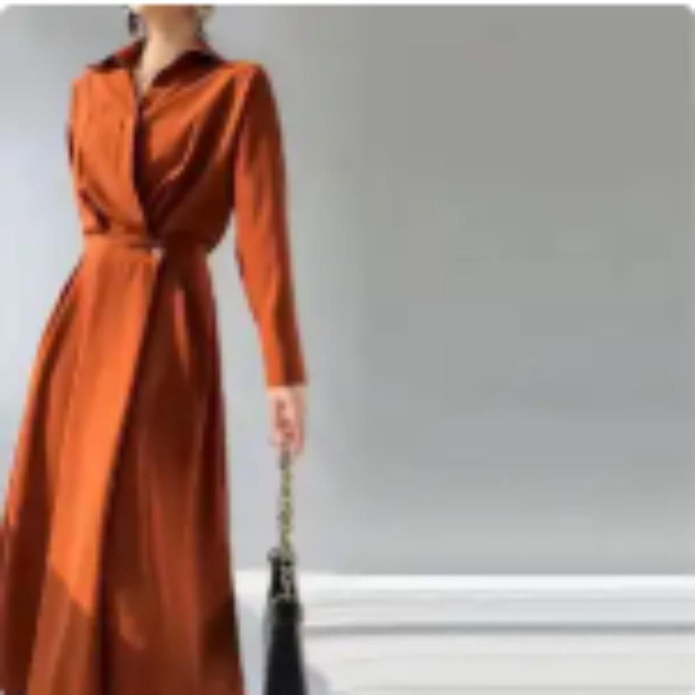 Summer New Elegant Fashion Solid Simple Waist Long Dress Women Polo-neck Temperament All-match Dresses Vestidos De Fiesta