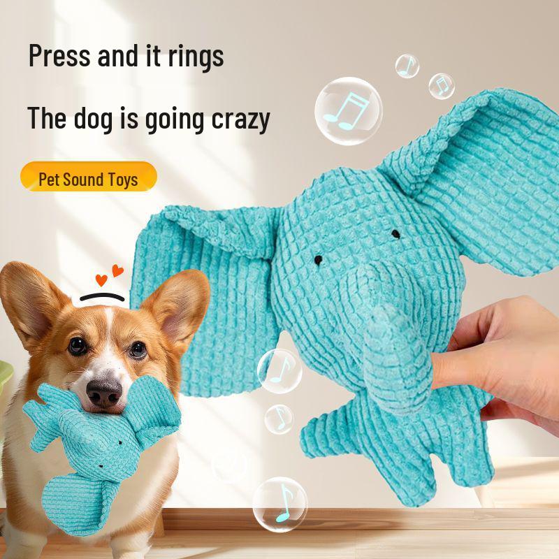 Durable Plush Elephant Dog Toy - Self-Entertainment & Stress Relief