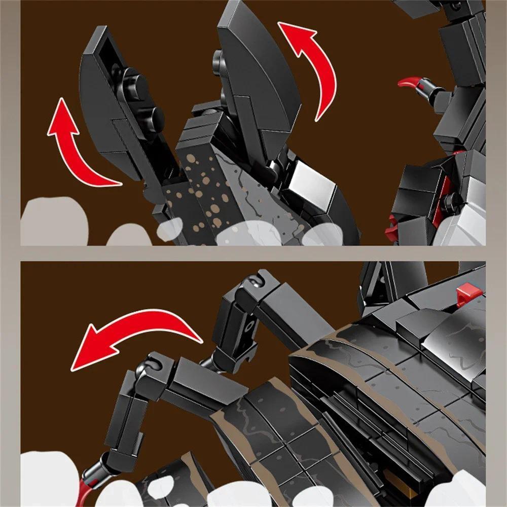 MOC Tiere Figuren Insekt Tausendfüß Skorpion Spinne Trilobiten Modell Bausteinsets Lernspielzeug für Kinder