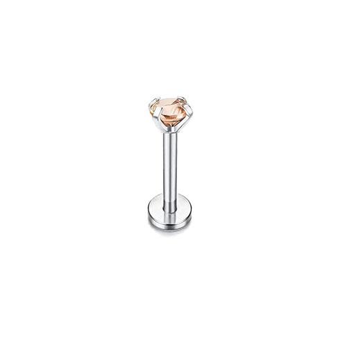 Bobisty 16G Hypoallergenic Stainless Steel Labret Lip Stud Piercing for Women Men CZ Forward Helix Earrings Cartilage Piercing