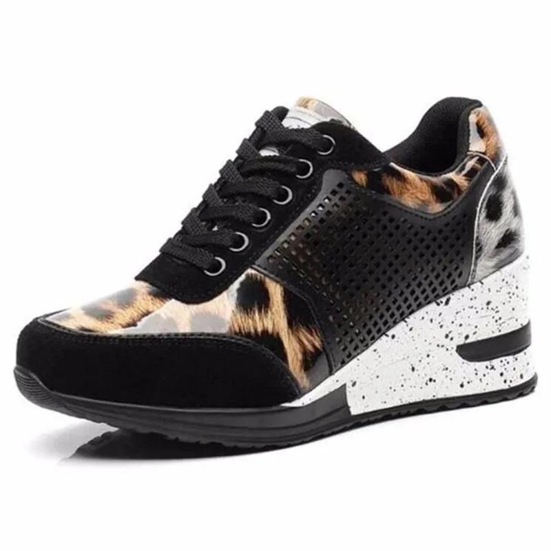 SyfIyno New Women's Wedge Casual Sports Shoes Running Mesh Shoes Fashionable High Heels Summer Large Size 35-44