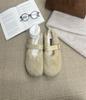 Fashion Lamb Wool Bag Head Mao Mao 2025 Autumn New One-pedal Cotton Slippers Warm Fairy Style Women's Shoes