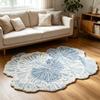 Art Style Carpets for Living Room Light Luxury Bedroom Decor Carpet Fluffy Soft Irregular Shape Bedside Rug Home Plush Floor Mat