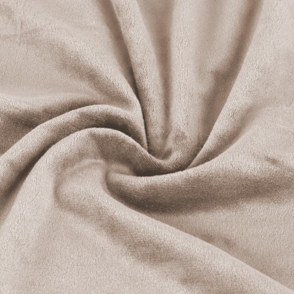Cool Beige Velour Elastic Chair Cover [21We]