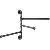 Bathroom Towel Rack Swivel Towel Rail Industrial Style Iron Metal Towel Bar Wall Mounted Black Towel Holder with 3 Swing Arm for Bathroom Kitchen