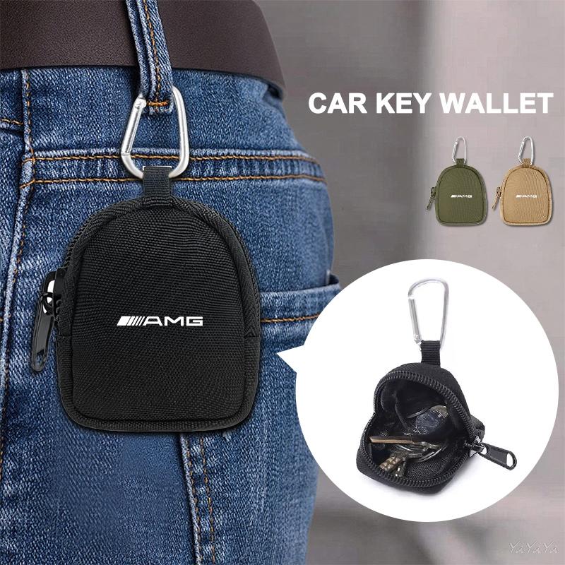 RPO5 Car Wallet Portable Storage Bag Zipper Clutch Multi-function Storage Accessories For Benz AMG W206 W220 W201 W168 W210 Stickers