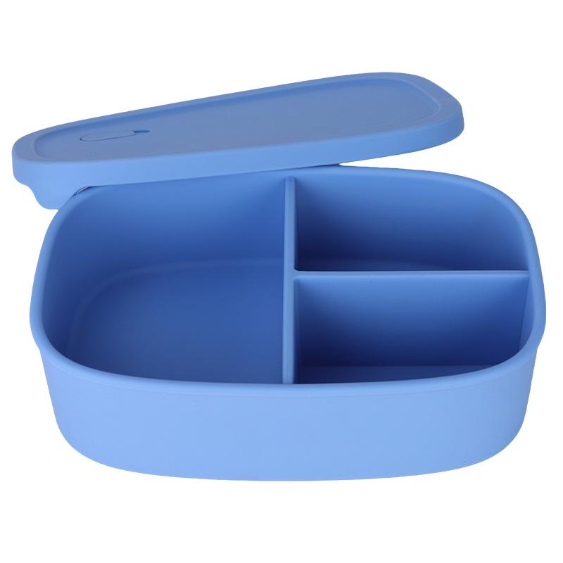 Customizable Silicone Lunch Box with Multiple Capacities, Microwave & Fridge Safe, Perfect for Office Workers & Students